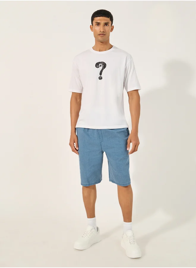 Styli Styli Mid Rise Stretch Loose Fit Woven Shorts
