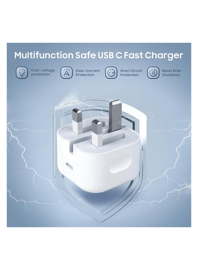Baytion 20W USB-C Fast Charger Plug with 2M Cable for iPhone 14, 13, 12 Pro Max/Mini/Plus, iPad Pro | Quick Charging Adapter  - Image 5