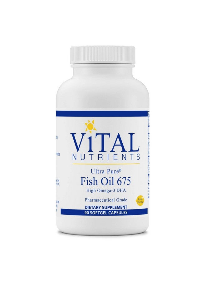 Vital Nutrients Ultra Pure Fish Oil 675 High Omega3 Dha Pharmaceutical Grade Hipotency Wild Caught Deep Sea Fish Oil Cardiovascular Support Lemon Flavor 90 Softgels Per Bottle - Image 2