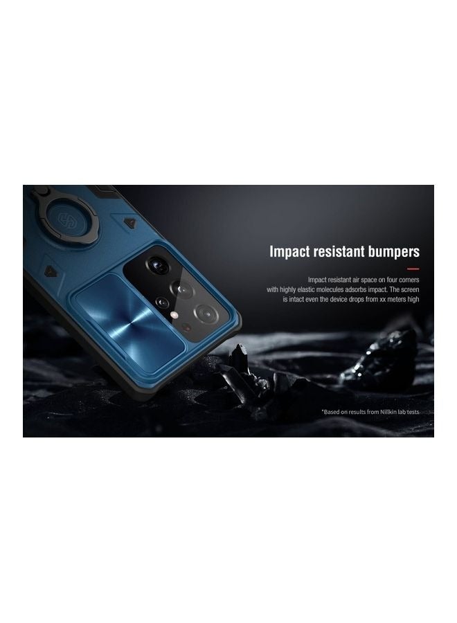 Nillkin CamShield Armor Case Dazzling Metal Camera Cover For Samsung Galaxy S22 Ultra Blue - Image 4