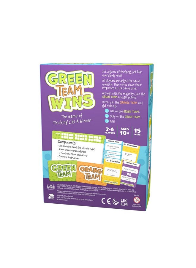 Goliath Green Team Wins Game Guess The Most Common Answers To Win 36 Players Ages 10 And Up  - Image 5