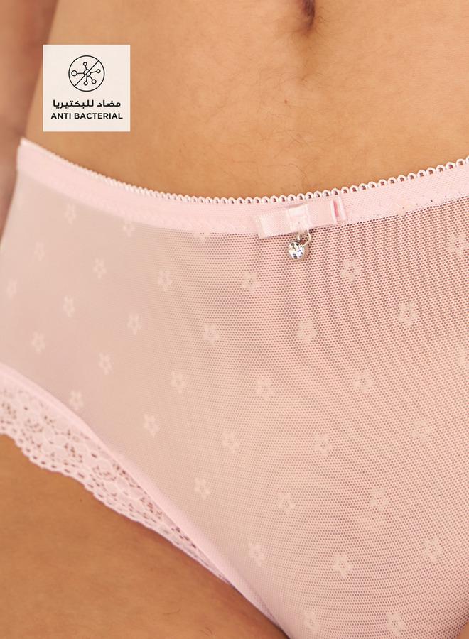 Splash FAV Mesh Textured Briefs with Lace Trim - Image 2