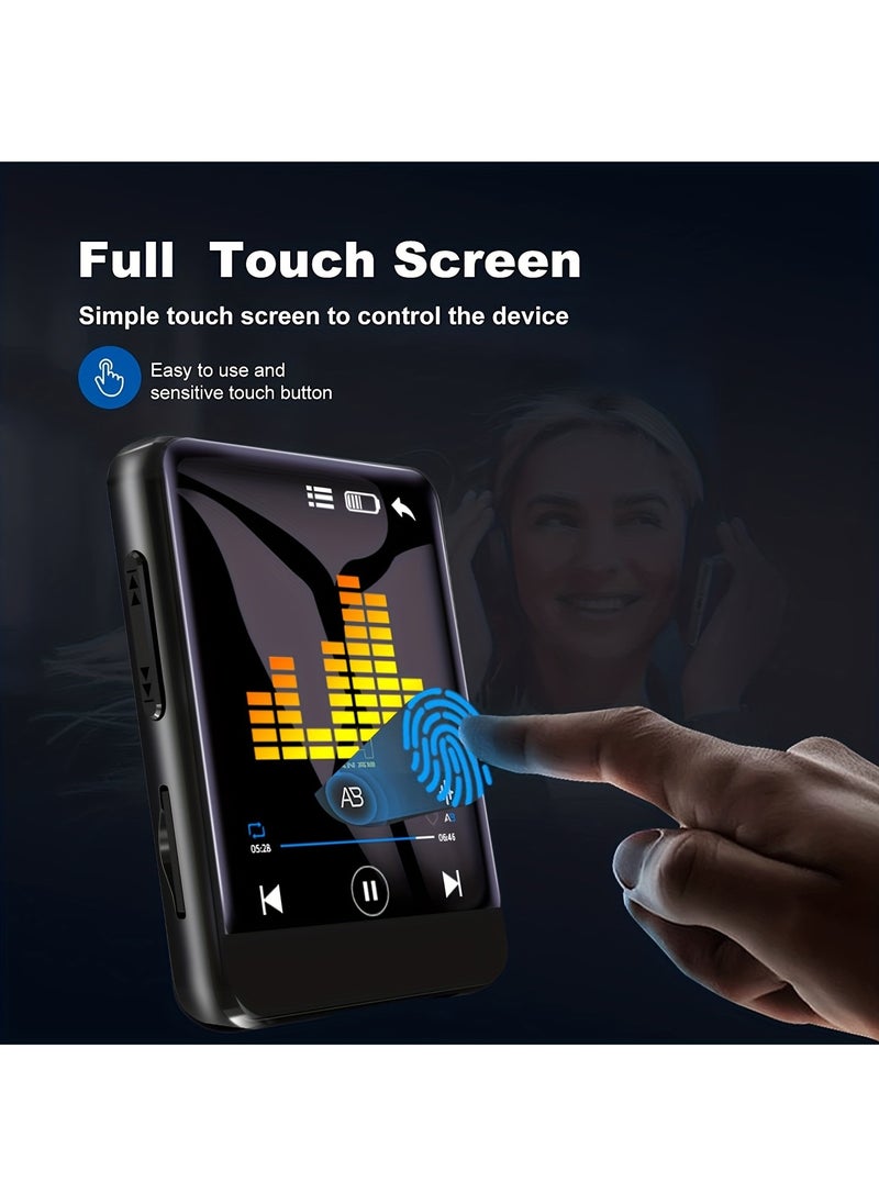 Boyi 64gb Portable Mp3 Music Player, Full Touch Screen Music Player With Built-In High-Definition Speaker, Fm Radio, Voice Recorder, Ebook, Mini-Design, Support Video Playback, Ideal For Sports And Travel  - Image 4