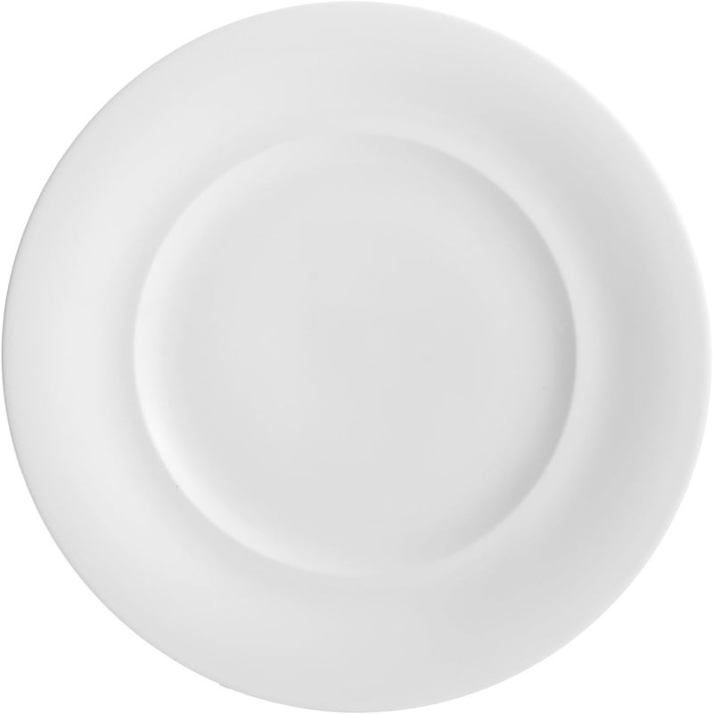Nambe Nambe Skye Collection Ceramic Dinner Plate Set of 4 White 975 Inch Large Salad Plates for Kitchen Accent Plate Dinnerware Set Microwave and Dishwasher Safe - Image 2