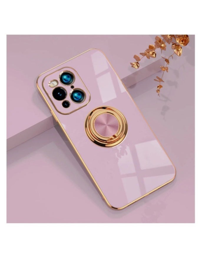 Raxoom Silicone TPU Shockproof Ring Holder Kickstand Slim Plated Phone Case Cover designed for iPhone 13 - Image 2