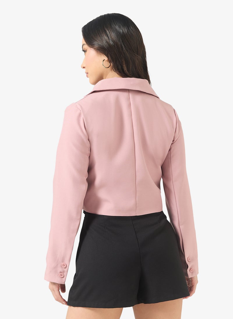 Ginger Single Breasted Cropped Jacket - Image 2