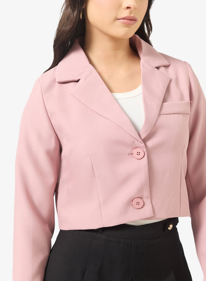 Ginger Single Breasted Cropped Jacket - Image 3