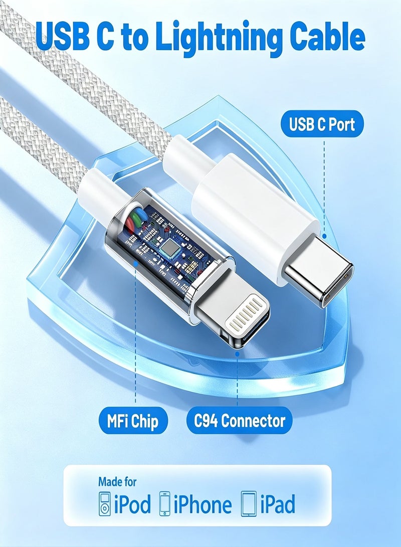BOAE Fast iPhone Charger, Durable and High-Quality USB-C to Lightning iPhone Charging Cable, Compatible with iPhone 11, 12, 13, 14 Pro Max - Image 4
