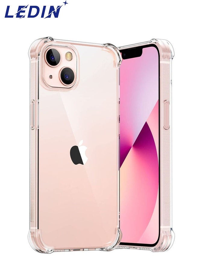 ليدين جراب شفاف لهاتف iPhone 14 Plus، غطاء خلفي مرن من السيليكون الناعم، مقاوم للصدمات ومضاد للخدش مع زاوية معززة ومتوافق مع iPhone 14 Plus شفاف - Image 1