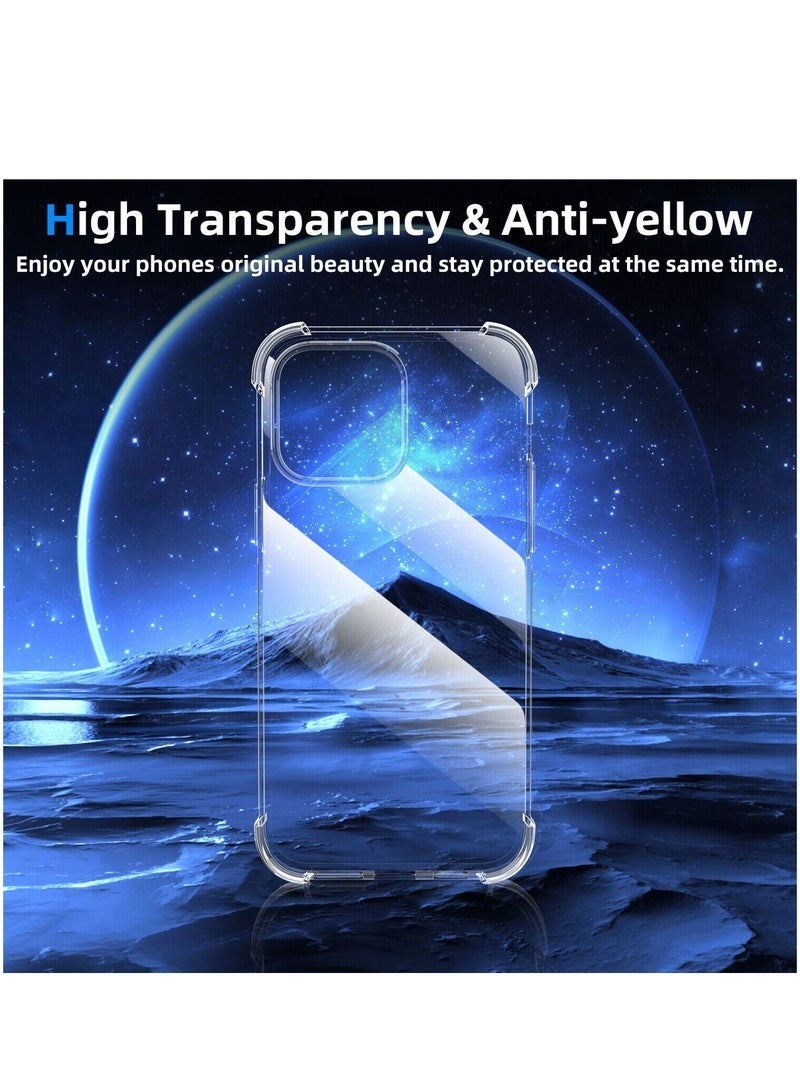 ليدين جراب شفاف لهاتف iPhone 14 Plus، غطاء خلفي مرن من السيليكون الناعم، مقاوم للصدمات ومضاد للخدش مع زاوية معززة ومتوافق مع iPhone 14 Plus شفاف - Image 2