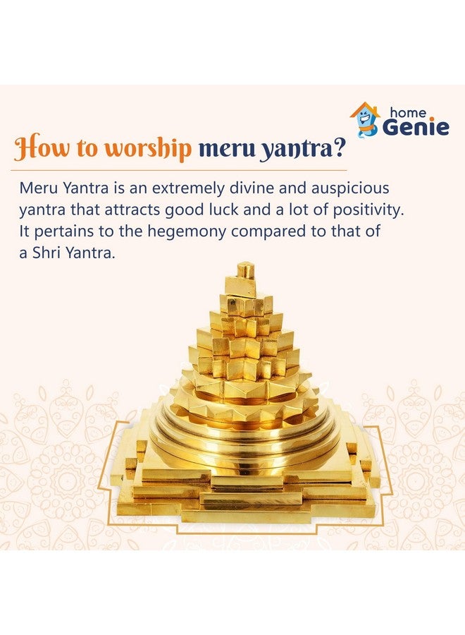HOME GENIE Goddess Laxmi Maha Meru Shree Yantra Original Metal for Home Pooja Health Wealth and Prosperity - Image 5