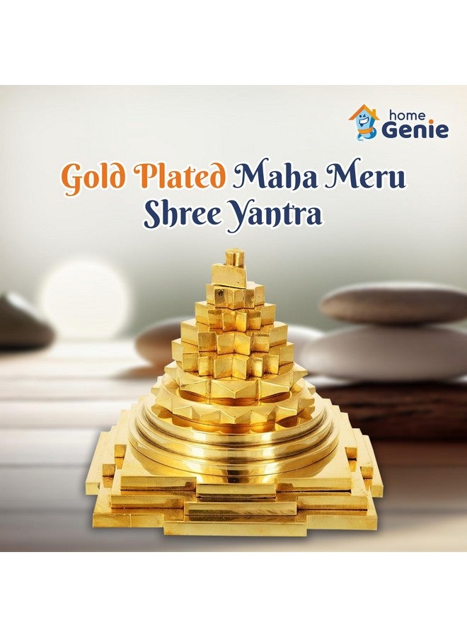 HOME GENIE Goddess Laxmi Maha Meru Shree Yantra Original Metal for Home Pooja Health Wealth and Prosperity - Image 3