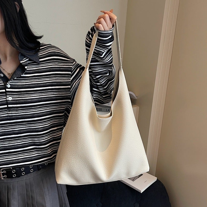 Women's Soft PU Leather Tote Bag Large Capacity Shoulder Crossbody Bag - Image 1