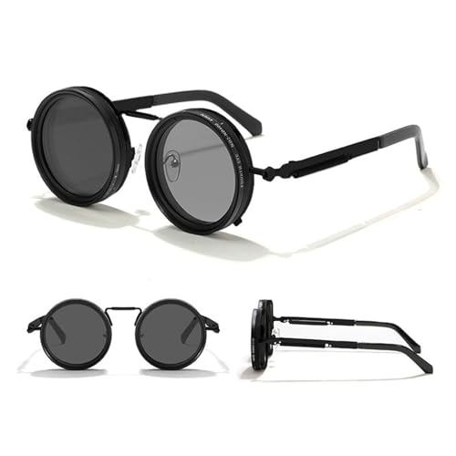 willochra 1-9 Adjustable Sunglasses Moonglass-Nd Filter Lenses Adjustable Tint Rounded Polarized Eyewear for Men (C1) - Image 5