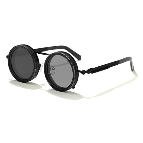 willochra 1-9 Adjustable Sunglasses Moonglass-Nd Filter Lenses Adjustable Tint Rounded Polarized Eyewear for Men (C1) - Image 1