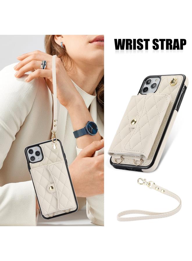 Zaboon Case For iPhone 11 Pro Max Crossbody Rhombic Horizontal Wallet Leather Phone Case - Image 2