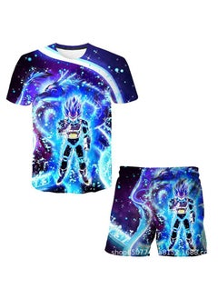 KUYING New Casual Suit Dragon Ball Printed T-shirt And Shorts Set  - Image 1