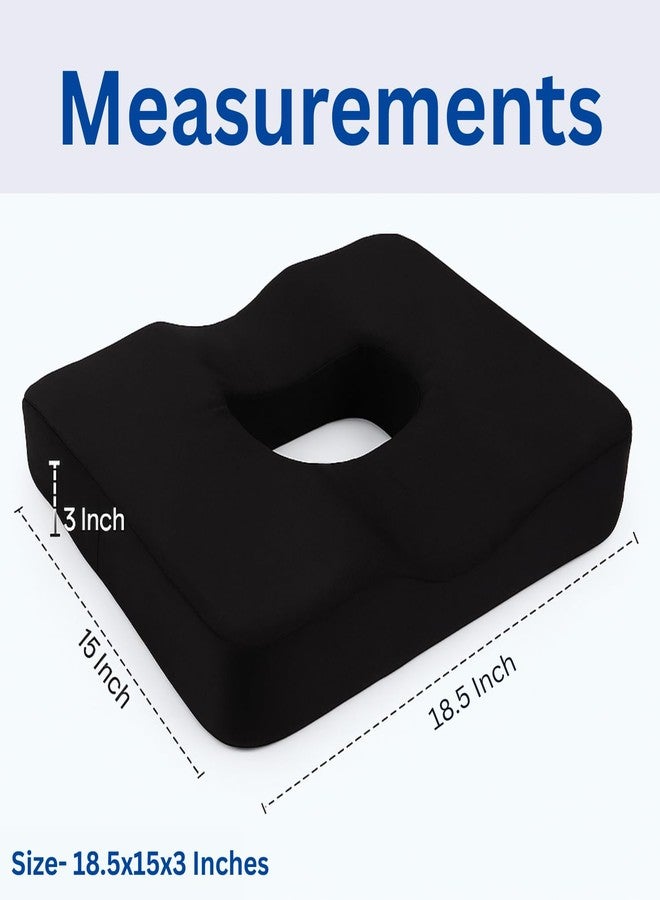 METRON Orthopedic Gel Donut Seat Cushion, Piles Pillow for Hemorrhoids, Pain Relief for Coccyx, Prostate, Sciatica, Post-Natal, Pregnancy - Office Chair, Car, Wheelchair, Travel Use - Image 4