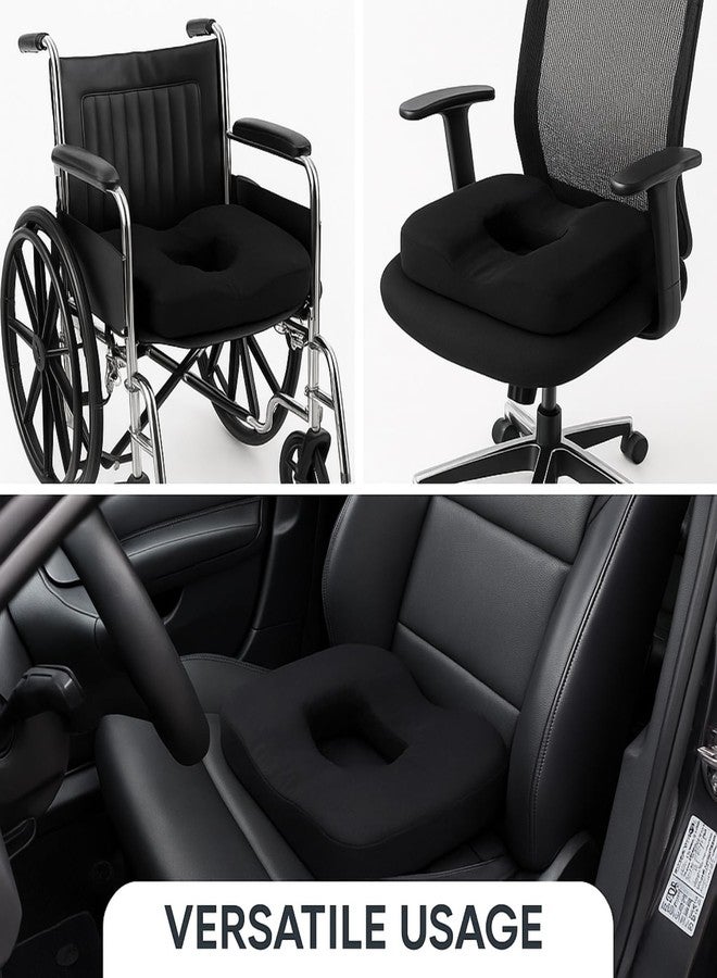 METRON Orthopedic Gel Donut Seat Cushion, Piles Pillow for Hemorrhoids, Pain Relief for Coccyx, Prostate, Sciatica, Post-Natal, Pregnancy - Office Chair, Car, Wheelchair, Travel Use - Image 3