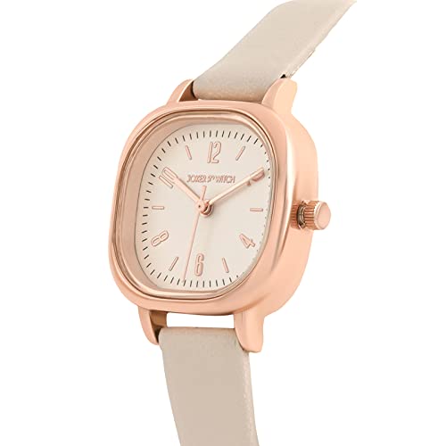 Joker & Witch Women Cinque 26mm White Dial 12mm Beige Faux Leather Watch - Image 2