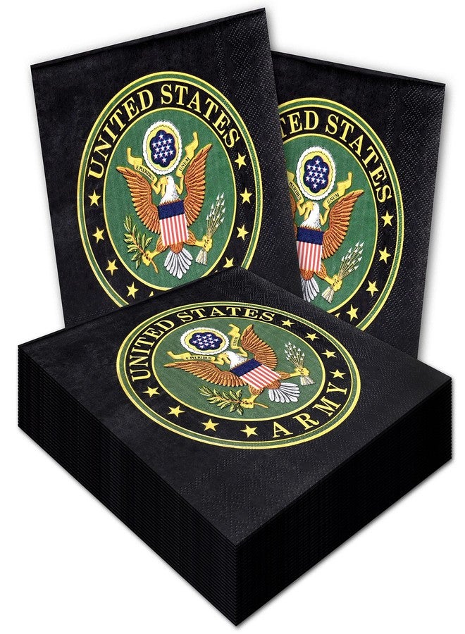 Havercamp U.S. Army Luncheon Napkins (32 pcs.)! 32 U.S. Army Lg. Napkins printed in the Officially Licensed United States Army Seal. Pair with party items in the Havercamp Military Collections! by Havercamp. - Image 1