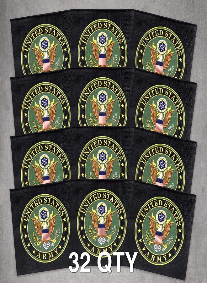 Havercamp U.S. Army Luncheon Napkins (32 pcs.)! 32 U.S. Army Lg. Napkins printed in the Officially Licensed United States Army Seal. Pair with party items in the Havercamp Military Collections! by Havercamp. - Image 3