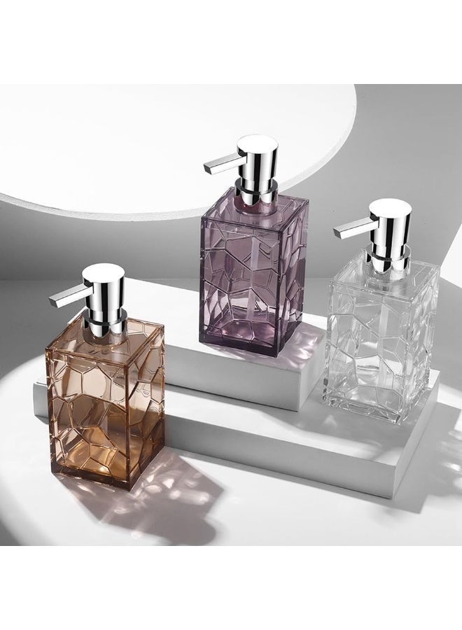 ECVV Soap Dispenser Pump | Acrylic Liquid Handwash Soap Dispenser Pump | Bathroom Shampoo Dispenser Countertop Soap Dispenser Refillable Hand Washing Container Soap Dispenser Bathroom Multi - Image 3