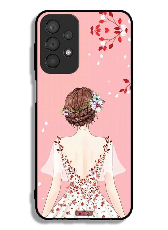 Tolwak Samsung Galaxy A23 4G Protective Case Cover Standing Girl Art - Image 1