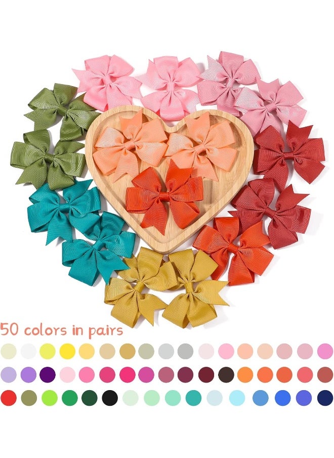 choicbaby Choicbaby 3 Inch Hair Bows for Girls Grosgrain Ribbon Toddler Hair Accessories with Alligator Clip Bow for Toddler Girls Baby Kids Teens Gift  - Image 4