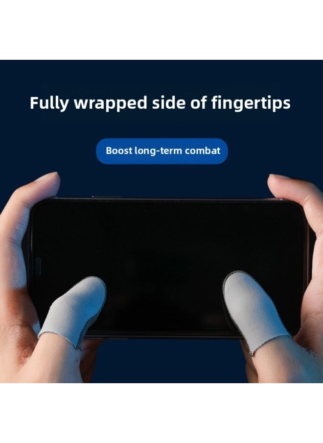 General Mobile Phone Game Handle Hand Swimming Finger Sleeve King Eat Chicken Auxiliary Super God Artifact Walking Handle Manufacturers Shipped-Product Color:Silver Fiber Black Blue Edge  - Image 5