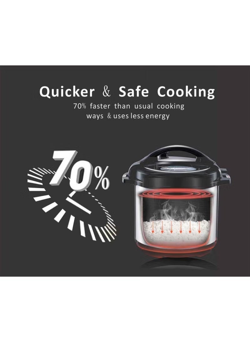 ELTRAZONE 12.5L Electric Pressure Cooker 10-in-1 Multi-Function Digital Pressure Cooker with LED Display, 12 Safety Features, Large Capacity, Fast Cooking, Energy Saving Technology & Easy Digital Controls - Image 4