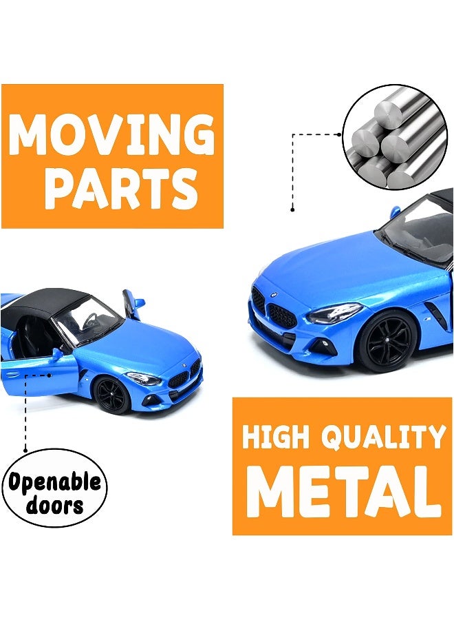 Kinsmart 1:34 Scale Door Openable Pull Back Action BMW Z4 Convertible Diecast Metal Alloy Toy Car - Image 5