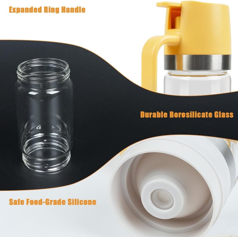 Ecopandy Honey Dispenser No Drip with Base 2025 Upgrade, 12 OZ Glass Honey Jar pot with Handle, Syrup Dispenser for Coffee or Tea, Mess Free Honey Dispenser for Honey and Syrup, Honey Container - Image 4