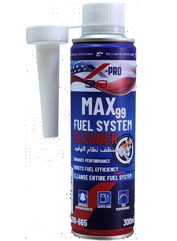 إكس برو منظف نظام الوقود للبخاخات وخزان البنزين يحسن الأداء ويقلل استهلاك الوقود 300 مل