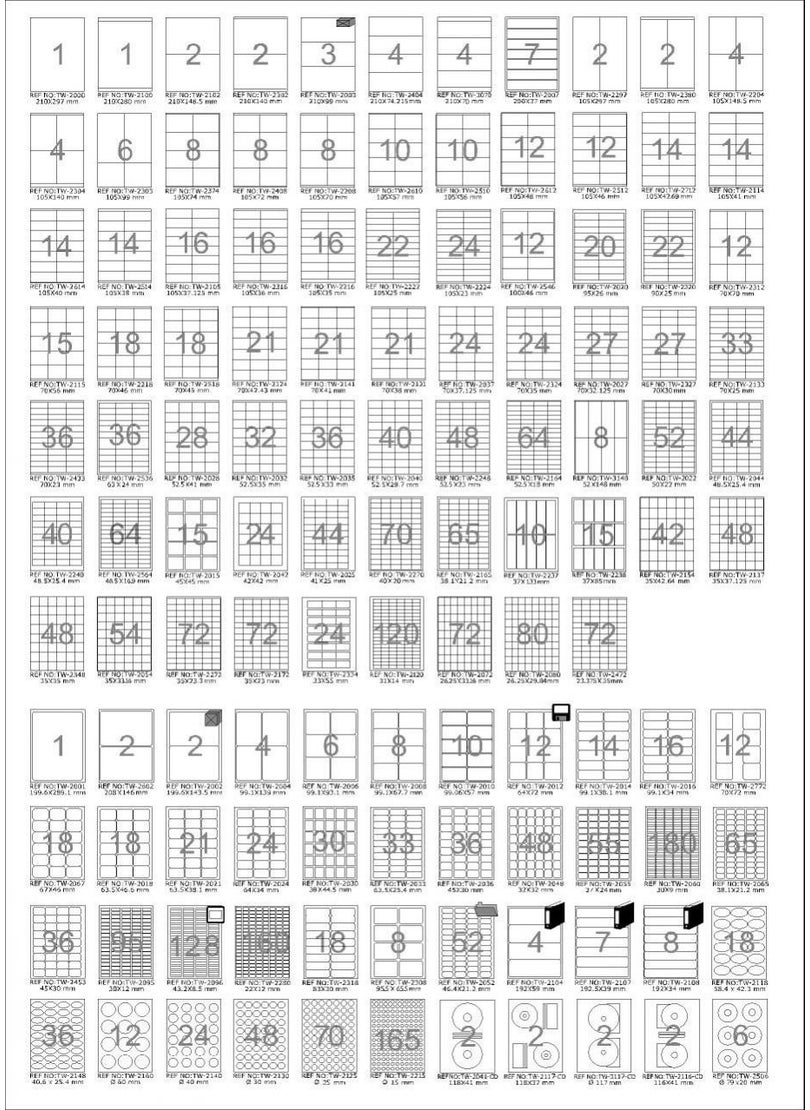 TANEX - Tw-2010 99,06X57 Mm Detachable Laser Label 100 Pcs. - Image 1