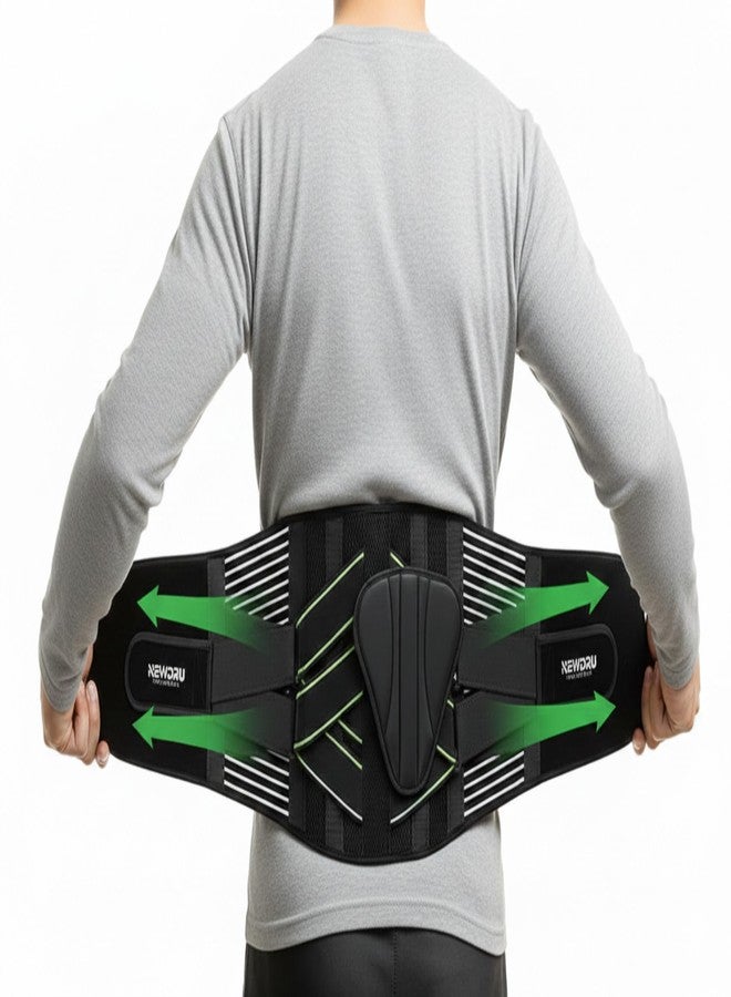 NEWDRU Orthopedic Back Support Belt for Men & Women | Adjustable Lumbar Brace with Dual Straps for Pain Relief, Posture Correction & Gym Support | Breathable & Lightweight Design SpineFlex Pro - Image 1
