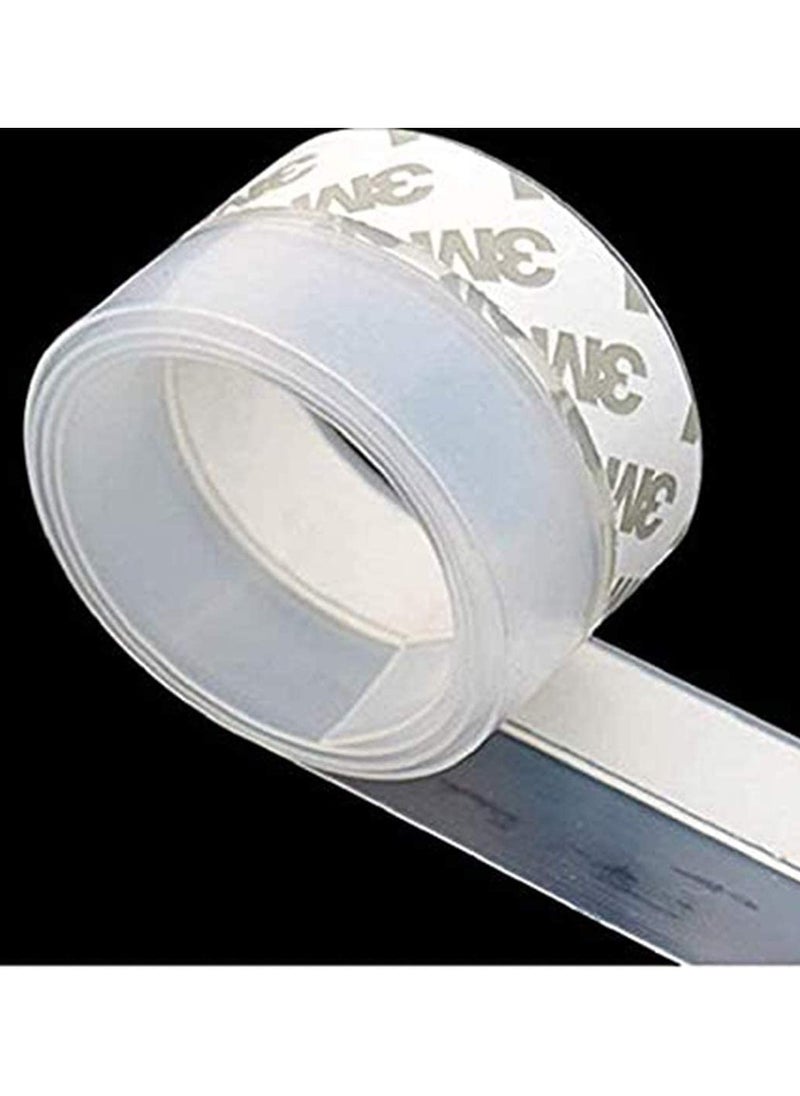 SYOSI Silicone Door Bottom Seal Strip Tape, 3.5 × 500 cm, Transparent Self Adhesive Weather Stripping for Waterproof, Windproof, Dust Proof, Weatherproof, Soundproof, Insects Proof 2 Pack  - Image 1