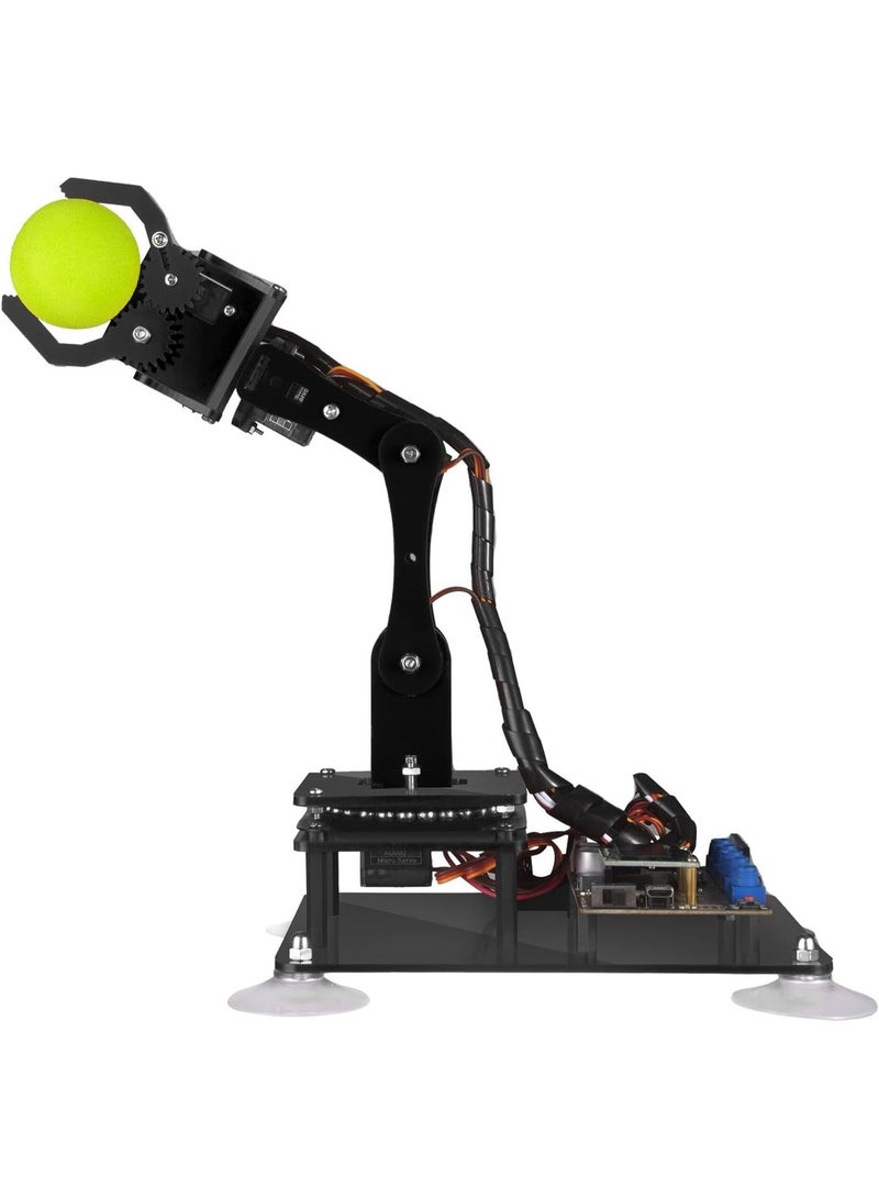 robotgcc Arduino Compatible Robotic Arm Kit with ATMEGA328P, 6 Servo Mechanical Arm, OLED Display, Action Memory, Drawing & Object Moving, PC and Manual Control, STEM Education DIY Programming Robot (Battery Not Included) - Image 3