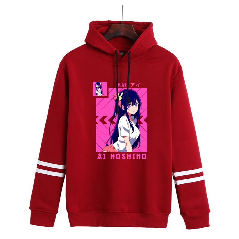 Oshi No Ko I Push Children Men And Women Couples Contrast Color Vests Trend Hoodie - Image 5