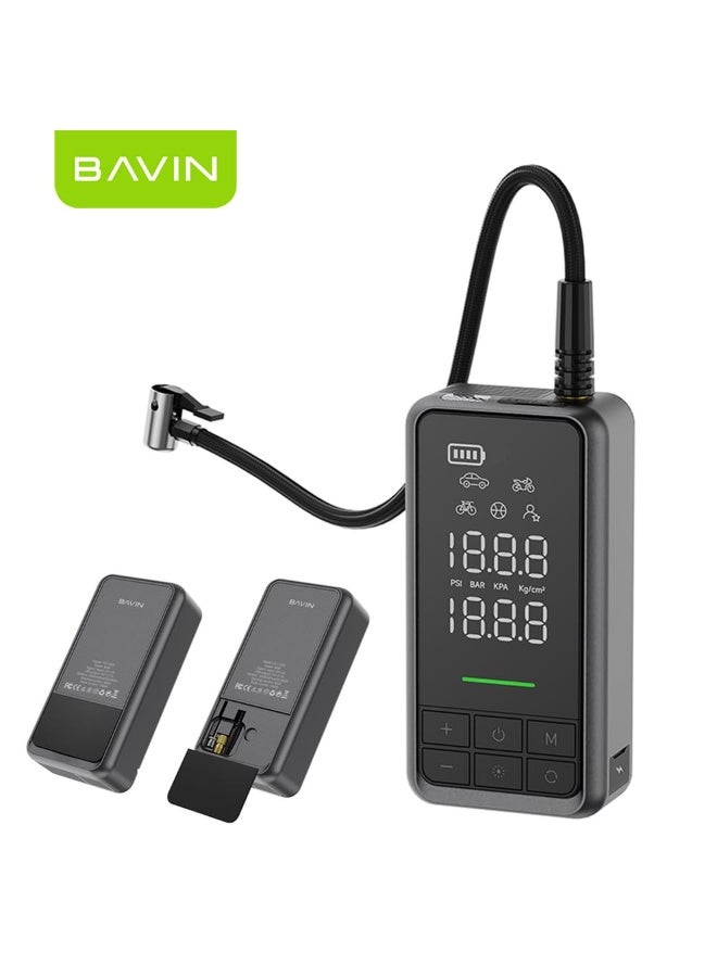 Bavin 2 in 1 Car Jump Starter & Air Compressor and 10400mAh Powerbank and 85W Charging Power Fast and Powerful Inflation and Digital Display for Precision and LED Lighting - Image 1