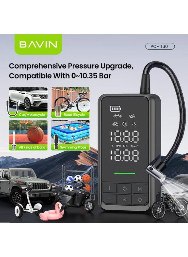 Bavin 2 in 1 Car Jump Starter & Air Compressor and 10400mAh Powerbank and 85W Charging Power Fast and Powerful Inflation and Digital Display for Precision and LED Lighting - Image 3