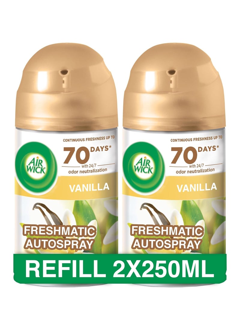Air Wick Freshmatic Autospray Refill Vanilla Scent 2 x 250ml  - Image 1
