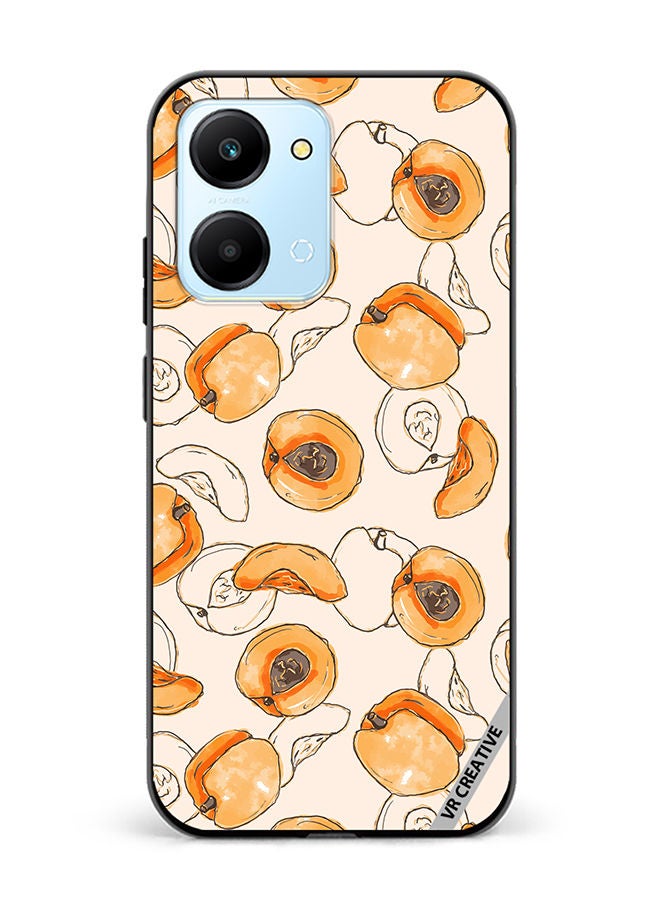 VR CREATIVE Protective Case Cover For Honor Play7T Apricot Design Multicolour - Image 1