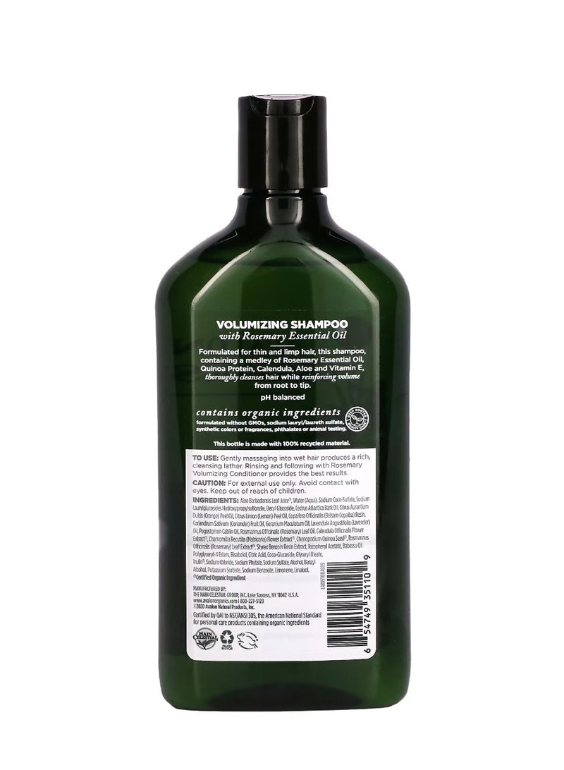 Avalon Organics Shampoo Volumizing Rosemary 11 fl oz (325 ml) - Image 2