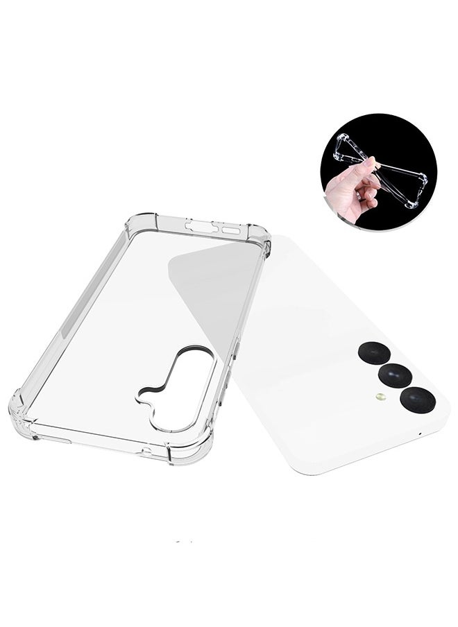 Generic Anti-Falling Protective Case For Samsung Galaxy A55 5G Soft Silicone TPU Original Shockproof Absorbent Reinforced Corner Back Cover Samsung Galaxy A55 5G Clear  - Image 4