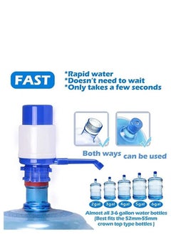 DLC Hand Pressure Pump Drinking Water Dispenser Blue-White  - Image 2