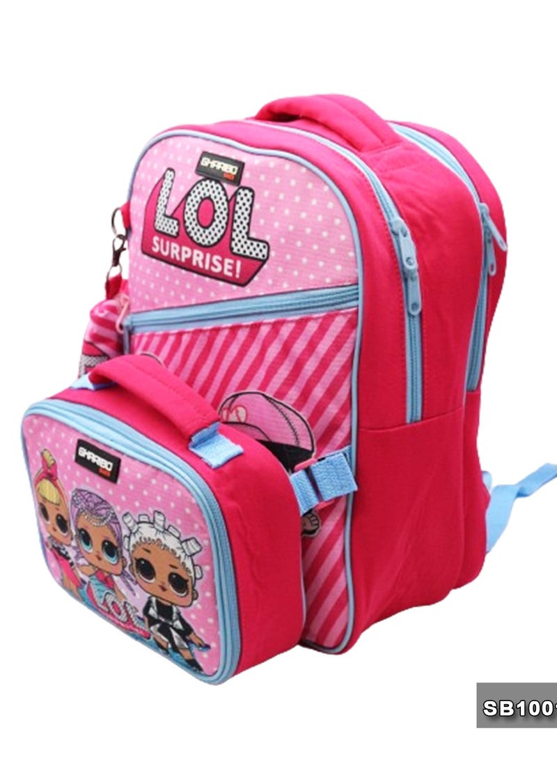 Gharibo Bags School backpack with lunchbag Size 15 LOL surprise  - Image 3