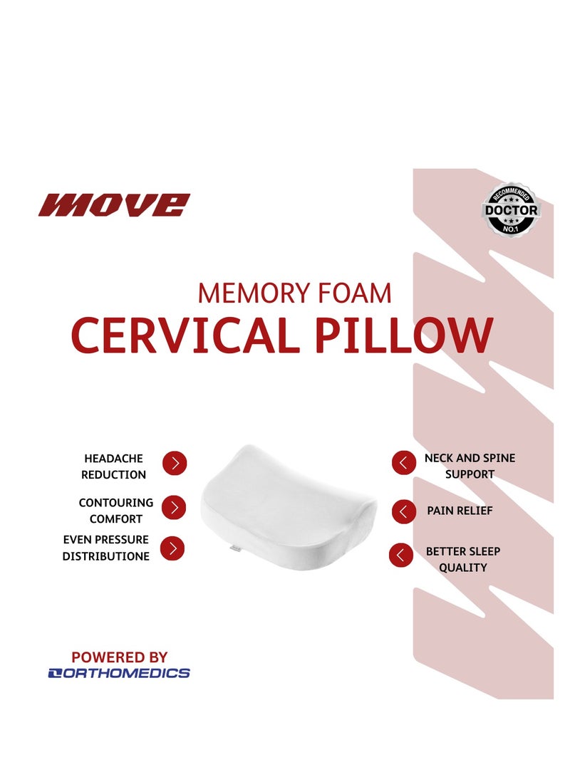 موف مخده ميمورى فوم لنوم اكثر راحه - أبيض - Image 2