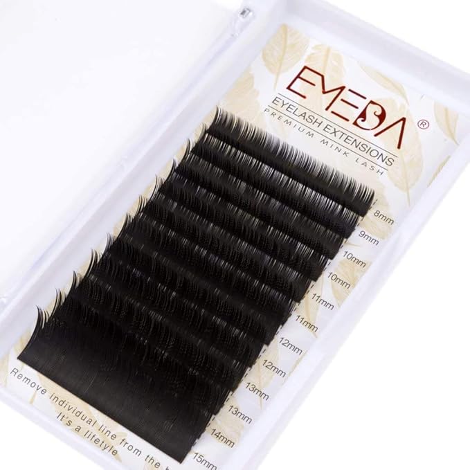 EMEDA 3D Faux Mink lash extensions B curl 815mm Mix length Fibre eye lash extension Natural Looking false eyelash Salon Use B007mix - Image 2