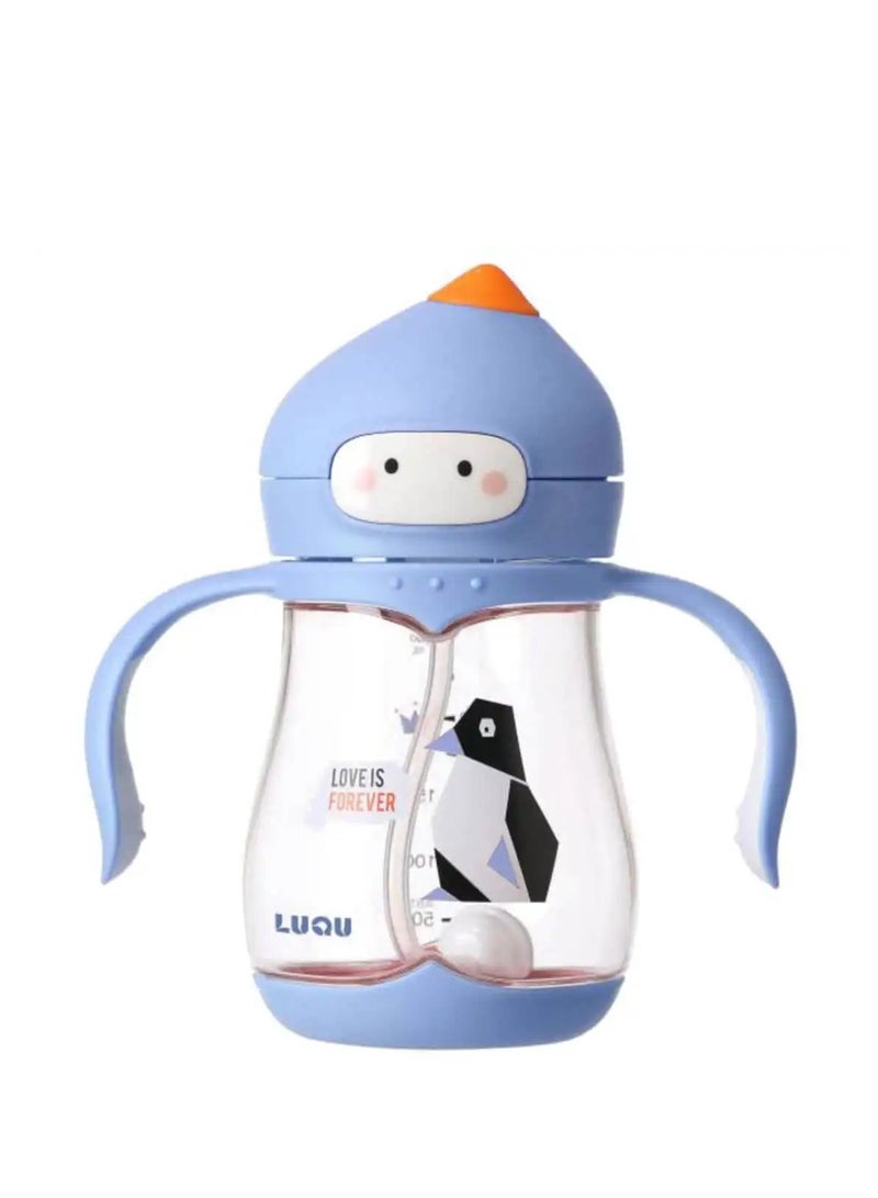 Luqu Straw Cup Tritan 240ml Blue